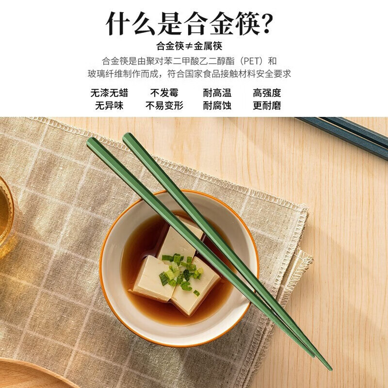 苏泊尔(SUPOR) 苏泊尔日式健康筷.分色5双装/TK2185T高清大图