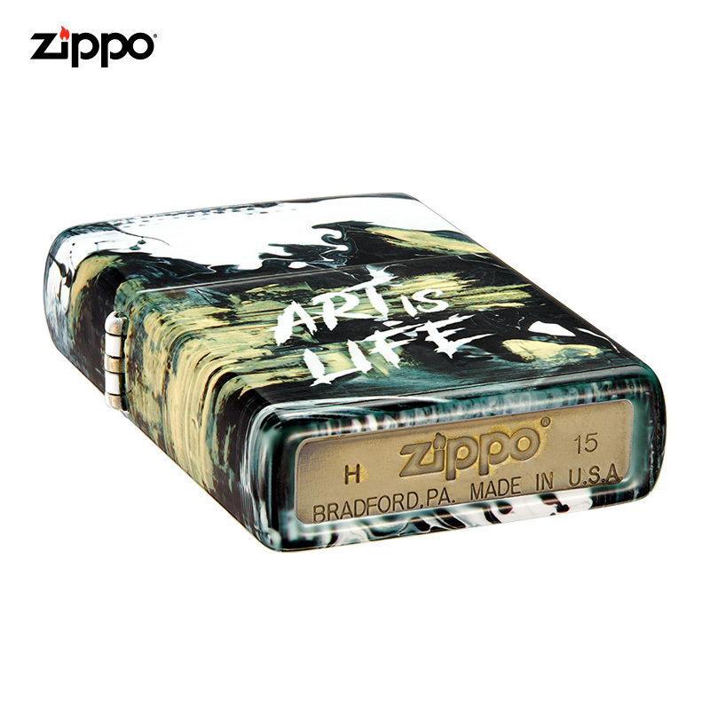 Zippo芝宝打火机美国进口之宝防风打火机新机无油苏宁正品Z-30021艺术生活