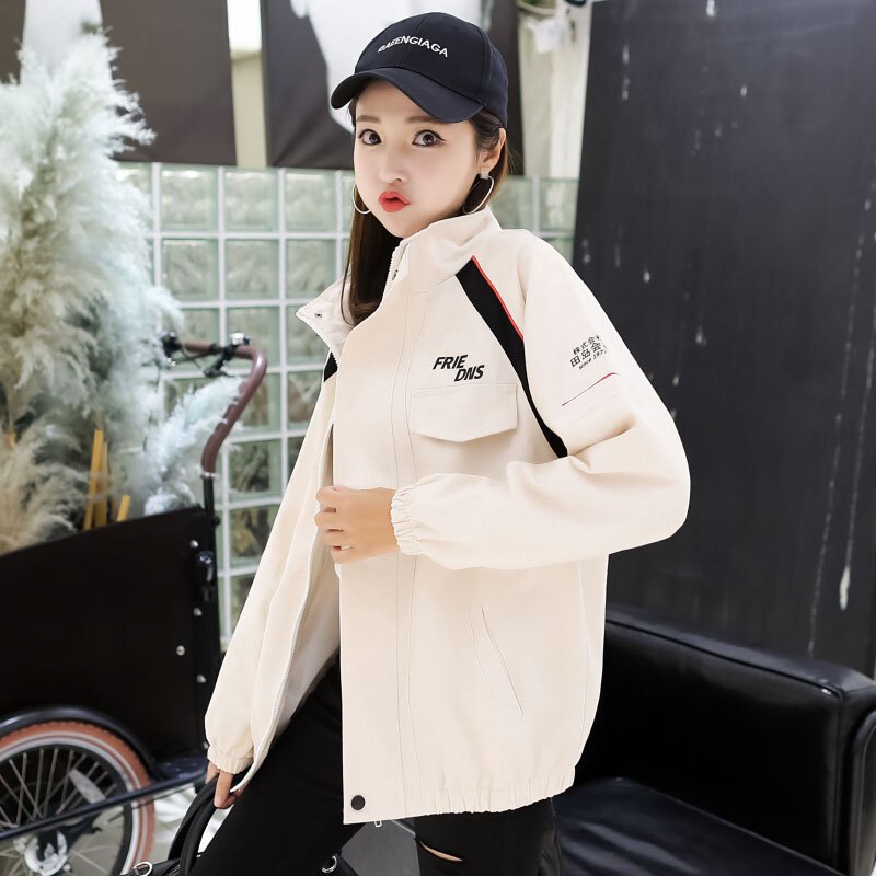 短外套女学院风春秋2018韩版学生bf宽松百搭工装夹克棒球服潮
