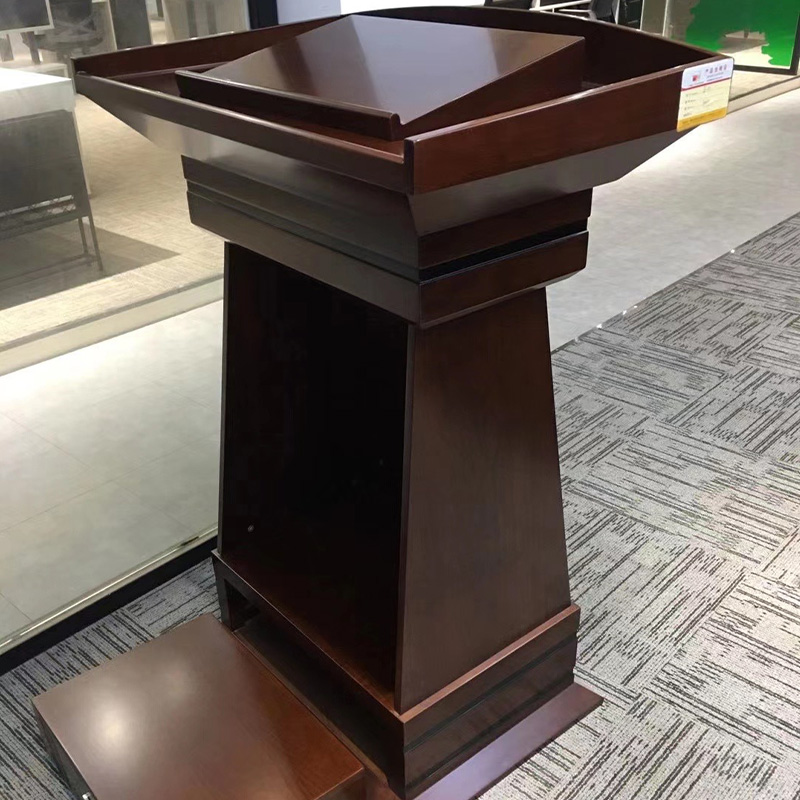 双朗 中式演讲台 SL-YL01ZHT 850*650*1150mm 胡桃色 张高清大图