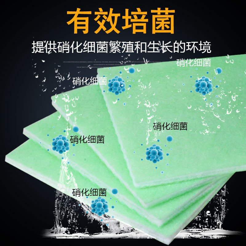 鱼缸过滤棉高密度水族箱净化滤材双层水族箱过滤器生化棉无胶棉高清大图