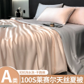 星月居 莱赛尔天丝夏被夏凉被夏季凉感冰丝空调被 200x230cm夏被三件套-夏被+枕套两个