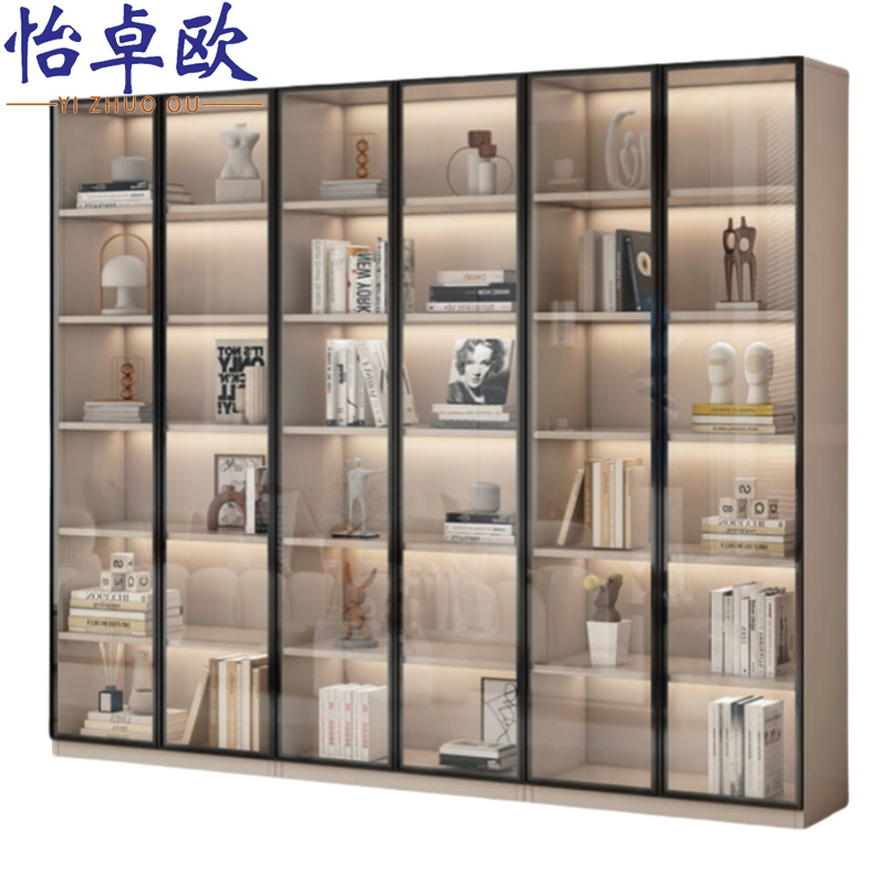 怡卓欧实木储物柜六门台高清大图