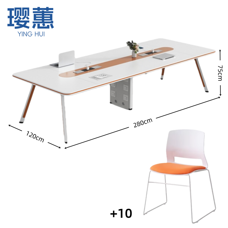 璎蕙 培训桌一桌8椅张高清大图