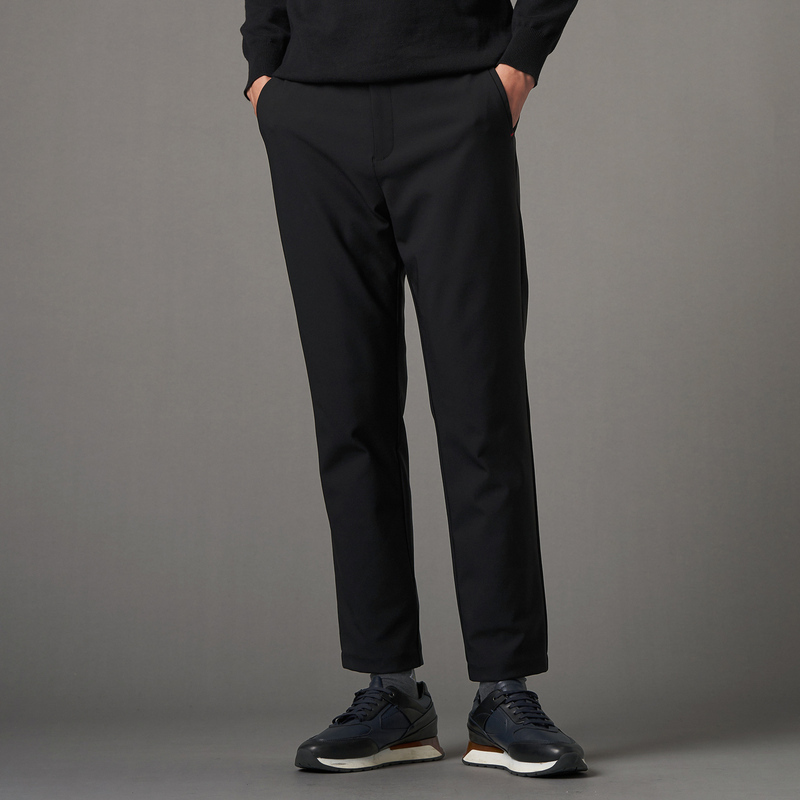 波司登男士羽绒裤居家防寒保暖黑色外穿直筒舒适防风冬季加厚棉裤