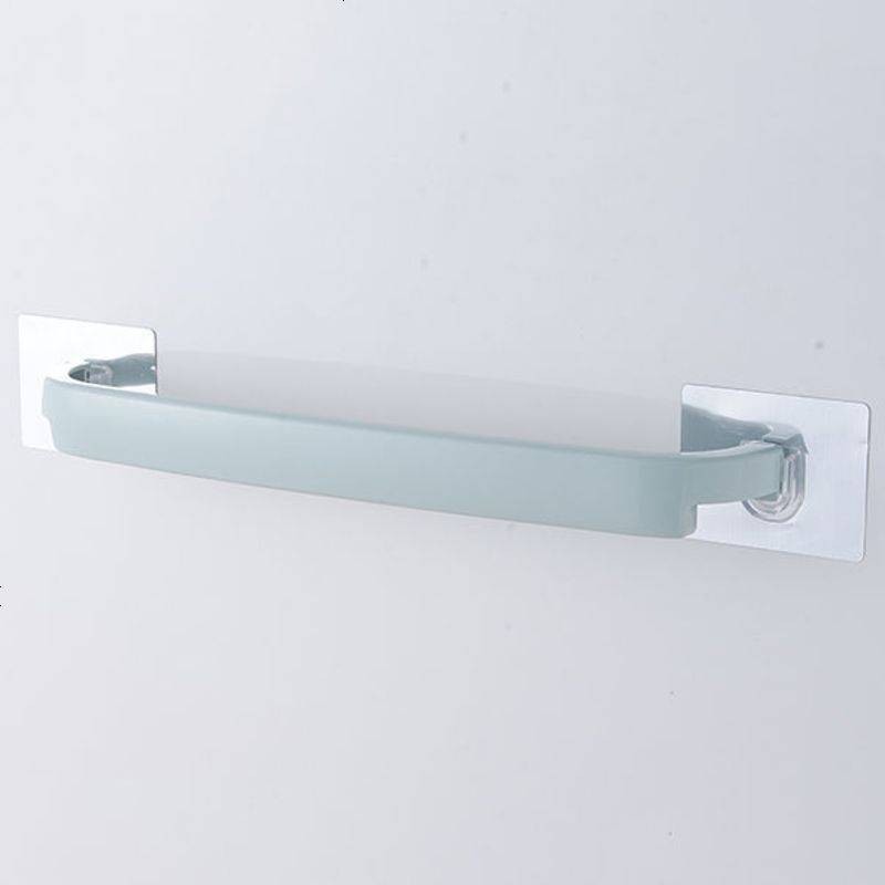 毛巾架免打孔挂毛巾拖鞋架子卫生间置物架墙上挂钩浴室鞋架收纳架 浅蓝【单个装】 大号
