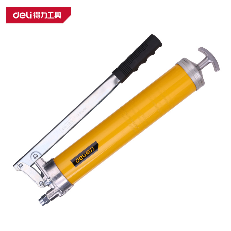 得力(deli)DL2602B大容量重型手动黄油枪 900CC 黄色 1把