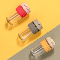 [超高性比价]名创优品(miniso) 乐扣同款 一盖两用玻璃杯茶具350mL(雏菊黄)