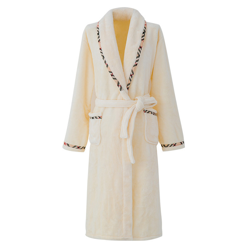 睡袍女冬季浴袍性感秋冬浴衣女长款女冬加绒珊瑚绒加厚情侣睡衣男