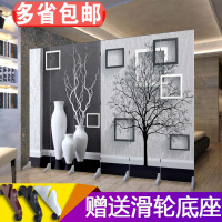屏风隔断客厅欧式简易移动折叠玄关办公双面布艺简约现代卧室折屏八扇三合板(高1.8米宽3.2米)