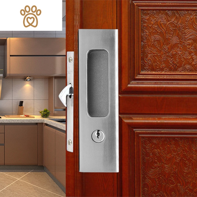 移门锁隐形室内门锁欧式卧室卫生间推拉房门锁橱柜木门锁具衣柜 敬平