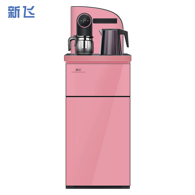 新飞 饮水机 YLR-5-X(L6)玫瑰金 冰温热 养生茶饮机 茶吧机 远程遥控 下置式水桶 全自动上水 柜式 童锁