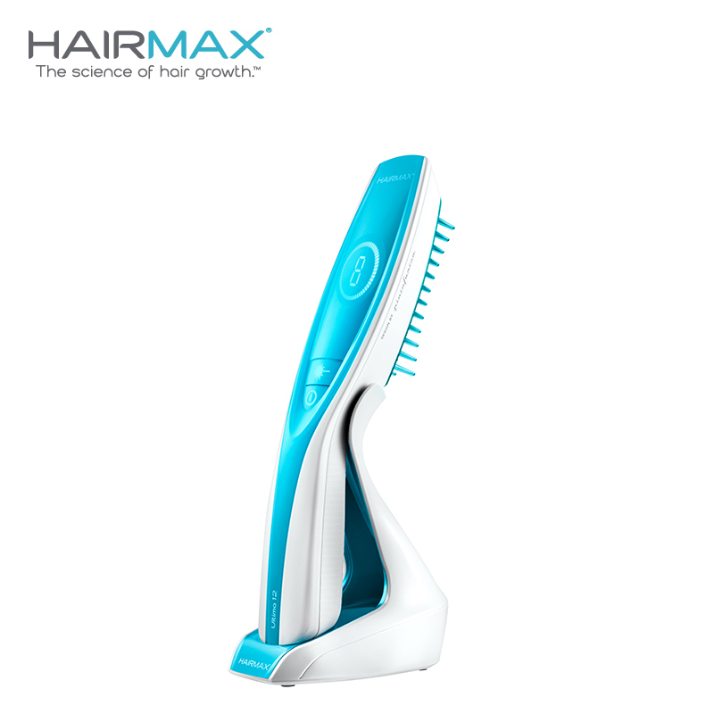 HAIRMAX Ultima 12激光健发梳防脱控油生发仪红光密发负离子光学梳子生发梳美发器美发梳美国自动断电白色充电式