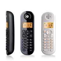 摩托罗拉(MOTOROLA) C601C数字无绳电话机 无线座机 单机 大屏幕白色背光 清晰免提 办公家用 (黑色)