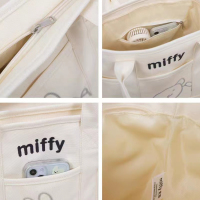 米菲(miffy)歪头米色小手提女包2023年新款学生手提单肩包大容量包包托特包手提袋手提包(miffy)