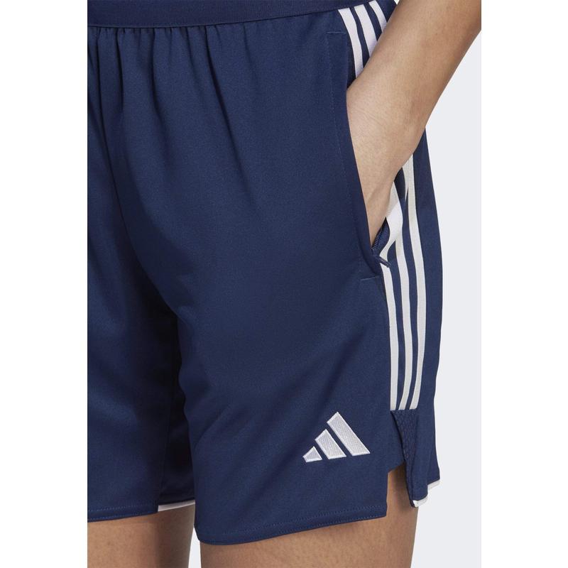 Adidas女士高腰弹性训练足球运动裤速干防水ZIP口袋团队蓝