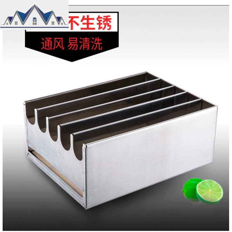 不锈钢刀箱 多格菜刀架子 餐厅厨房放刀架 刀具收纳盒 加厚刀盒 三维工匠高清大图