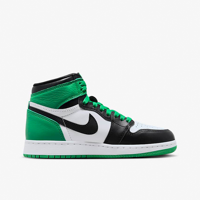 耐克jordan女鞋 aj1凯尔特人黑绿脚趾 大童高帮运动鞋fd1437-031