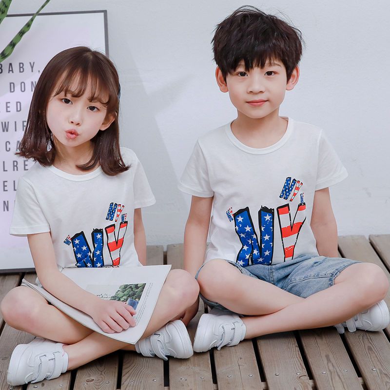 112岁儿童短袖t恤棉夏天小孩男中童短袖女童上衣宝宝半恤童装admy短袖