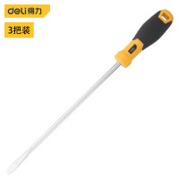 螺丝刀 得力/deli DL6382501 一字螺丝刀套装 3件