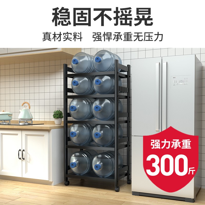 微波炉架烤箱厨房置物架放锅盆架子用品家用大全收纳架夹缝架落地收纳层架 三维工匠高清大图