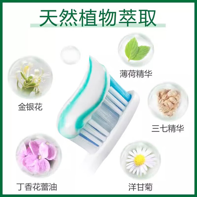 高露洁防蛀洁白清新口气固齿薄荷清新牙膏90g*5支高清大图