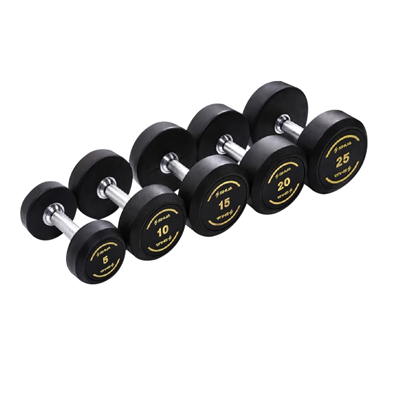 舒华包胶哑铃健身房健身器材运动健身器械哑铃 R390 12.5kg 单位:个