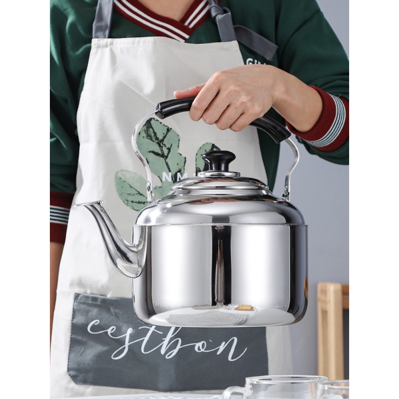 权夫人不锈钢茶壶烧煤气鸣笛天燃气电磁炉5升6升水壶高清大图