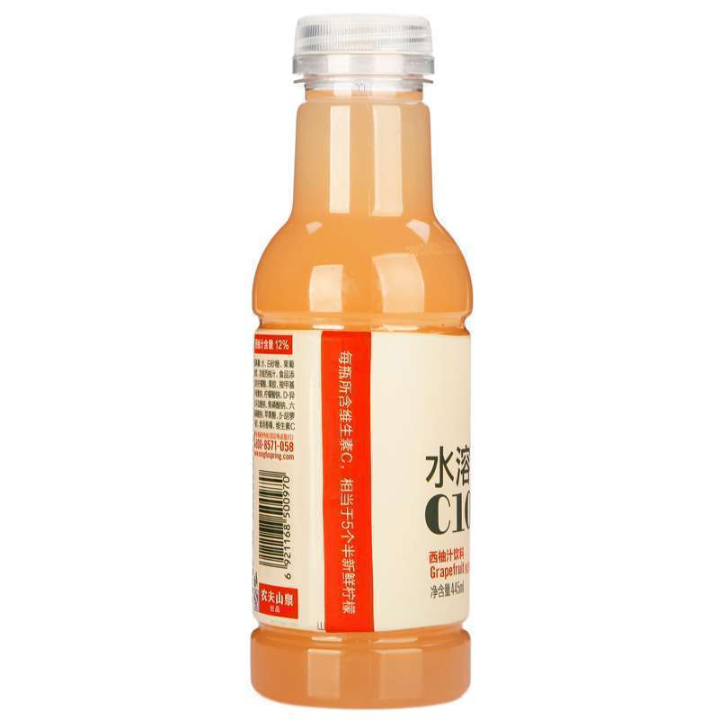 水溶C100西柚汁饮料445ml瓶装