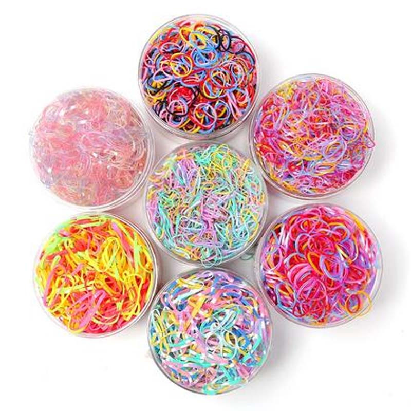 儿童皮筋一次性橡皮筋宝宝黑色彩色小发圈女童头绳头饰简约小孩子发圈