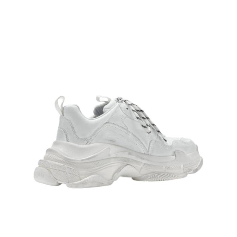 巴黎世家(Balenciaga)橡胶鞋底圆头系带运动鞋男潮流休闲跑步鞋