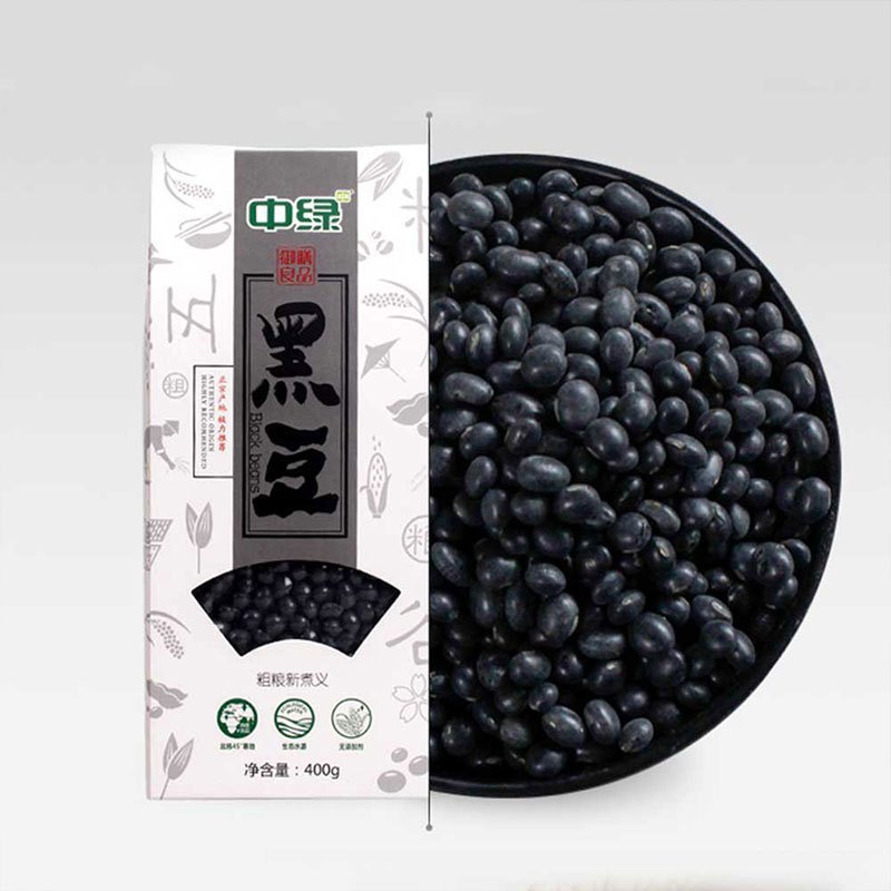 WQLQ中绿东北五谷杂粮农家自产黑豆400g*2袋