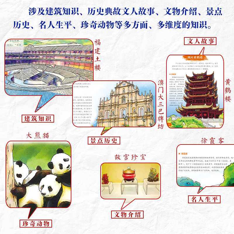 [13本]陪着孩子去旅行+走遍(全套)+100个地方(全套) [正版]陪着孩子去旅行中国地理百科绘本全8册 小学生三四五