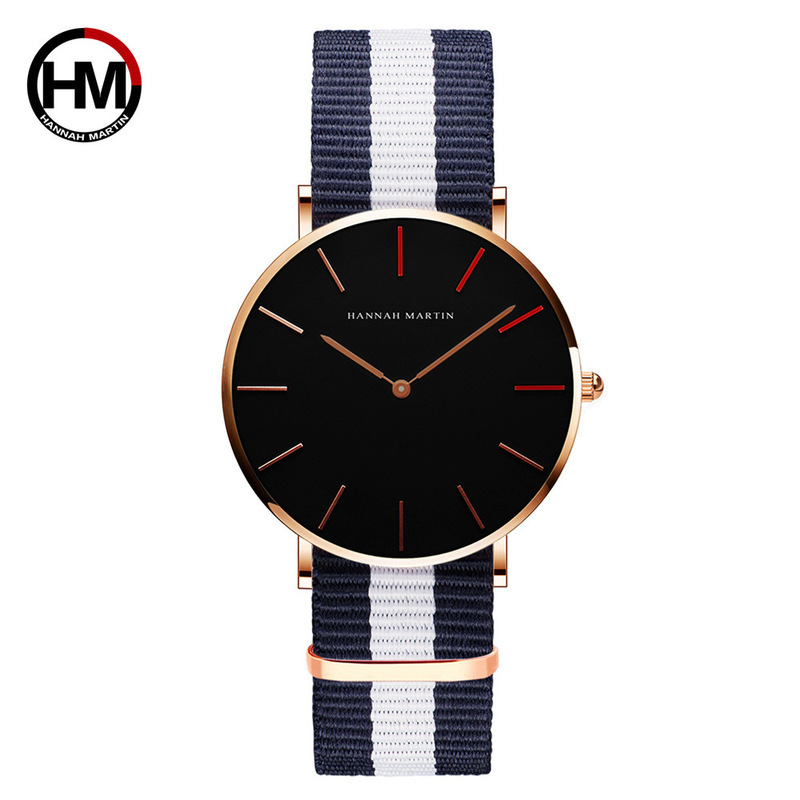 hm男女士简约手表日本机芯防水手表wish潮学生手表