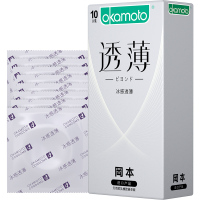 避孕套超薄冈本冰感透薄10只装安全套薄荷型冰爽保险帽凉感避育套进口中号男用情趣计生用品