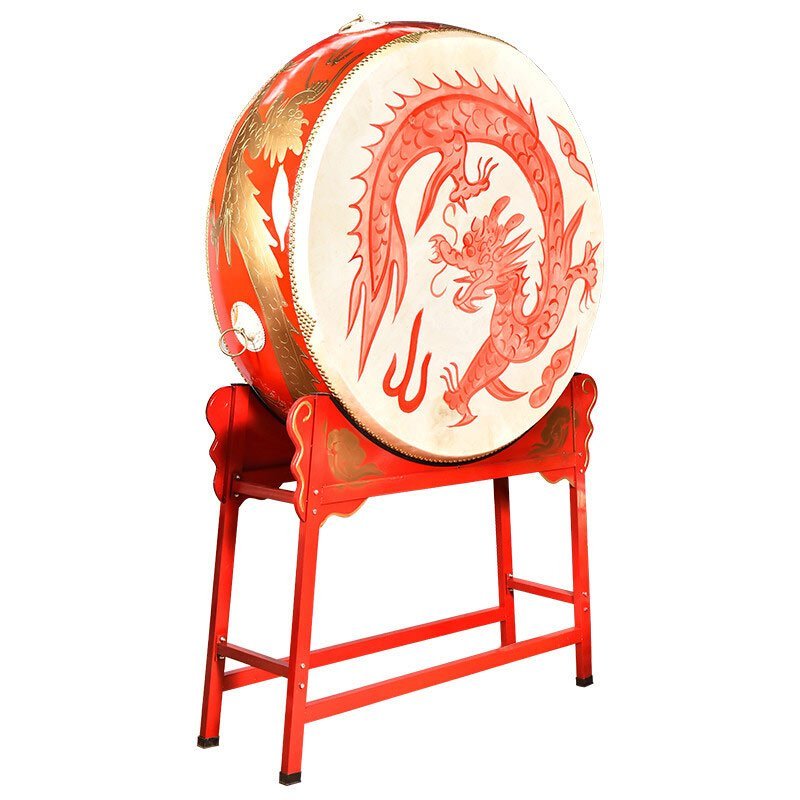 风雷动 牛皮鼓1.5米立式龙鼓+鼓架