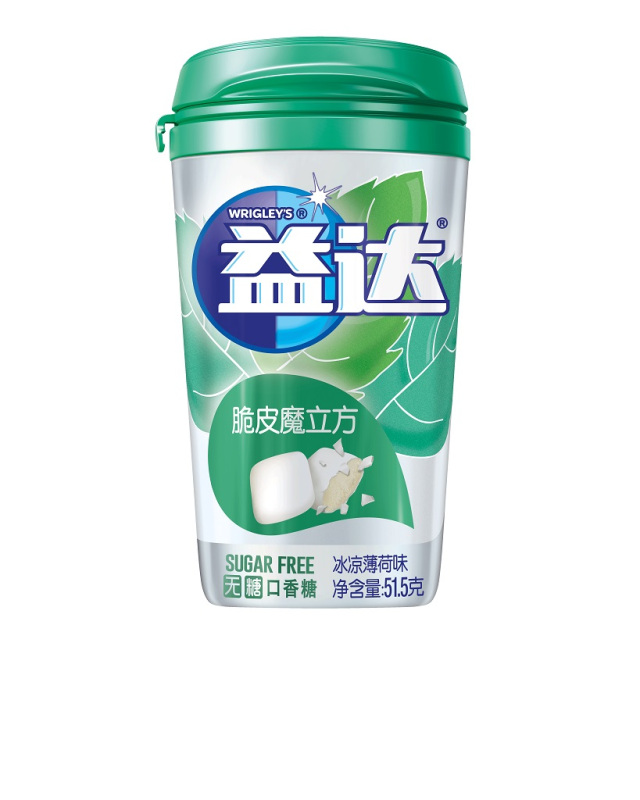 益达脆皮魔立方清爽薄荷味51.5g