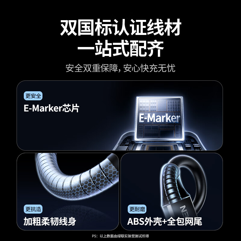 绿联65W氮化镓充电器套装pd40/45W多口Type-C快充头适用苹果17三星手机MacbookPro笔记本电脑配数据高清大图