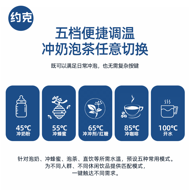 YORK约克壁挂式即热式管线机家用速热饮水机 智能茶吧机温热型饮水机即热5档控温YK-A2高清大图