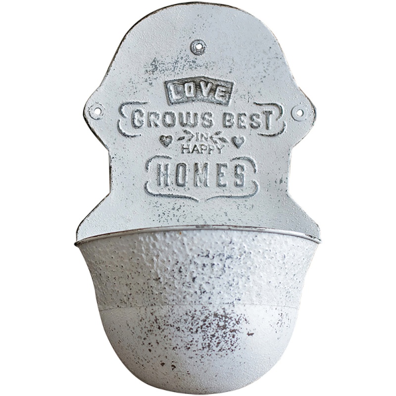 美帮汇铁皮挂桶吊盆花桶花盆 复古壁挂插花干花田园日式阳台高清大图