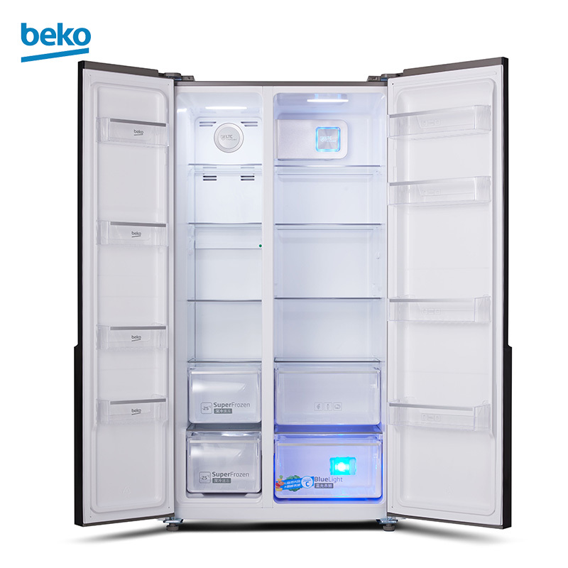 倍科(BEKO) GN0546SL 546L大冰箱 对开门冰箱 变频冰箱 风冷无霜大冰箱 蓝光养鲜冰箱