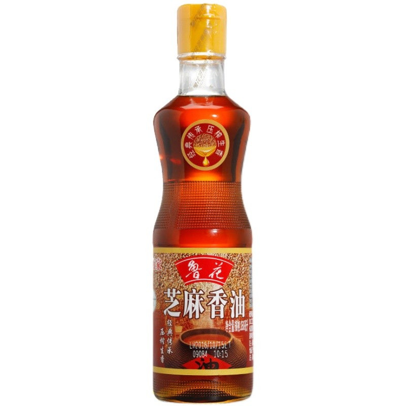 鲁花 小磨芝麻香油芝麻香油石磨工艺火锅厨房 油碟香味浓郁凉拌 芝麻香油 350mL *2瓶