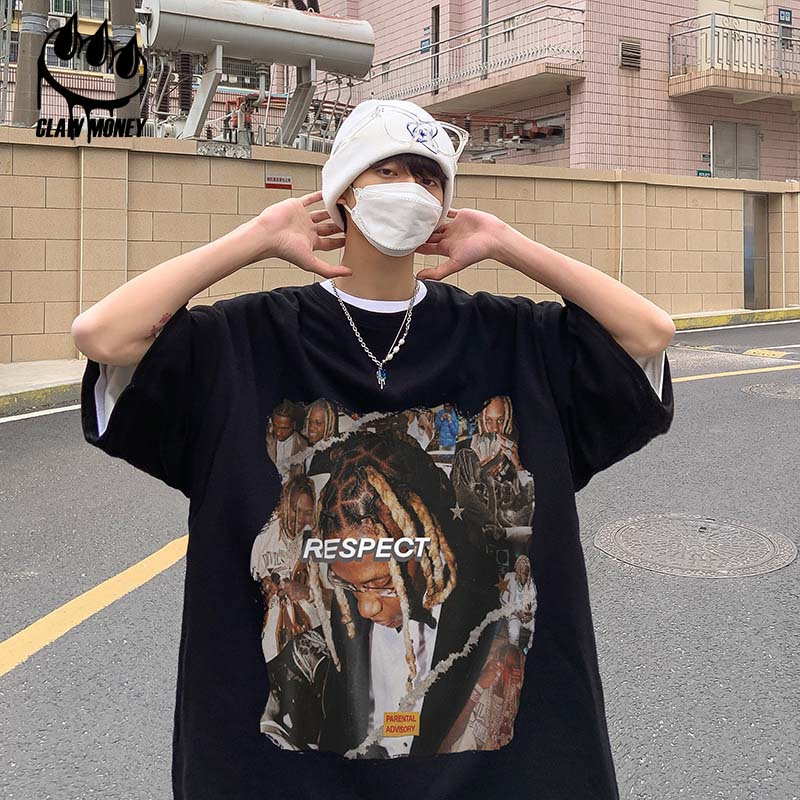 CLAW MONEY美式西海岸T恤男欧美风高街重磅纯棉半袖原创小众短袖