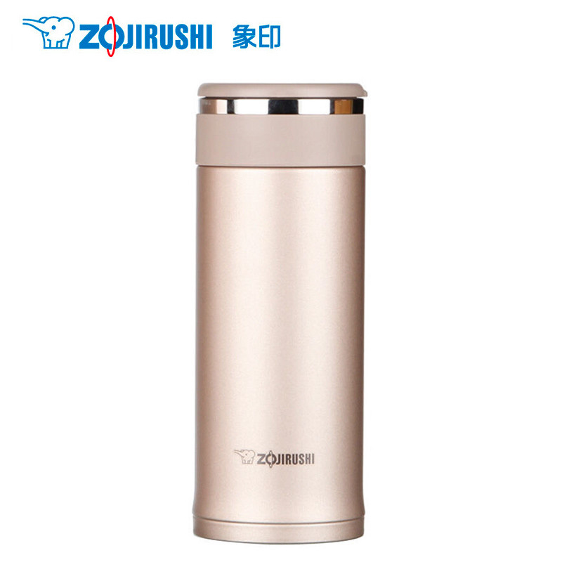 象印(ZO JIRUSHI) SM-JD36-NL 日本象印真空保冷保温杯 高档进口不锈钢男女款车载单手杯水杯 香槟金色
