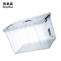 海亚森 M1A13 透明塑料收纳箱带轮65L 收纳箱(计价单位:个)透明色