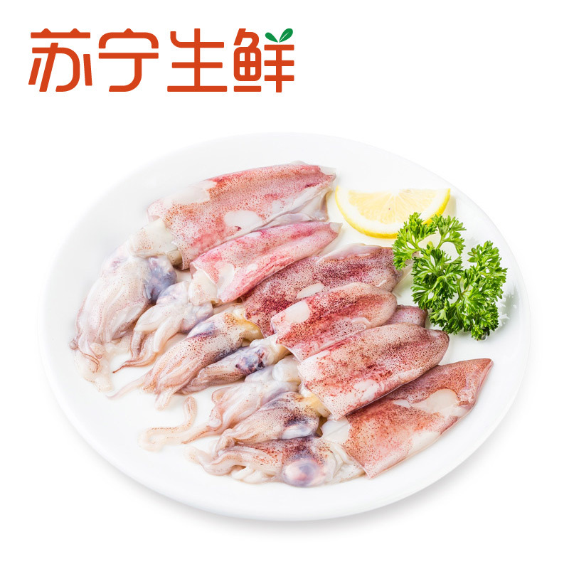 [苏宁生鲜]原膳舟山红鱿鱼300g
