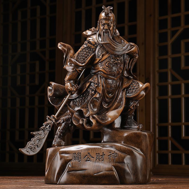 美帮汇关羽摆件关二哥老爷神像武关公佛像居家客厅套装高清大图