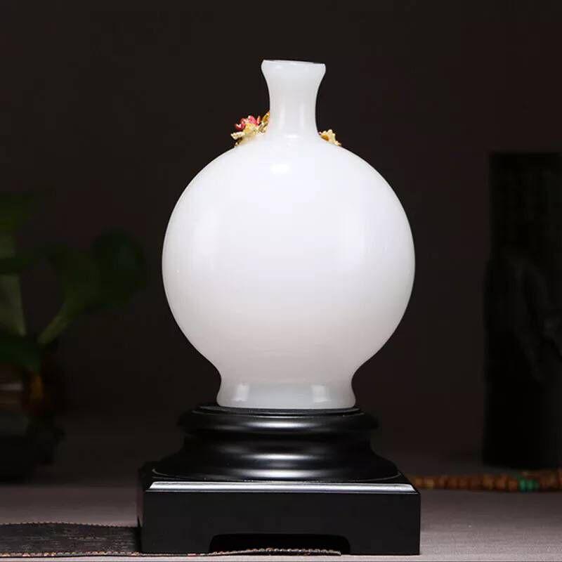 美帮汇锦绣前程琉璃花瓶摆件简约现代客厅玄关博古架装饰品摆设高清大图