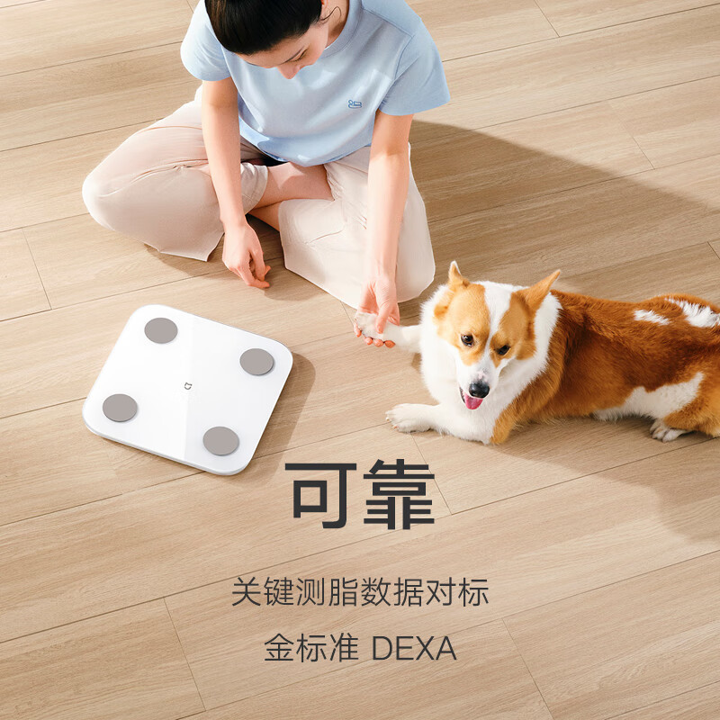 小米体脂秤S400 蓝色 智能精准减肥减脂电子称迷你健康家用体重秤体脂称高清大图