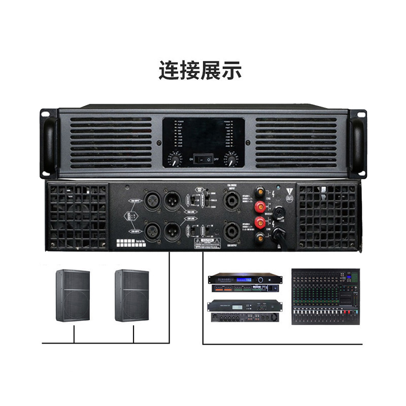 润普Runpu RP-MXGF1200W 国产化会议音频系统扩声设备/立体声功放/自适应大功率专业后级数字功放机高清大图